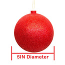 Glitter Red Ball Ornaments by Lee Display