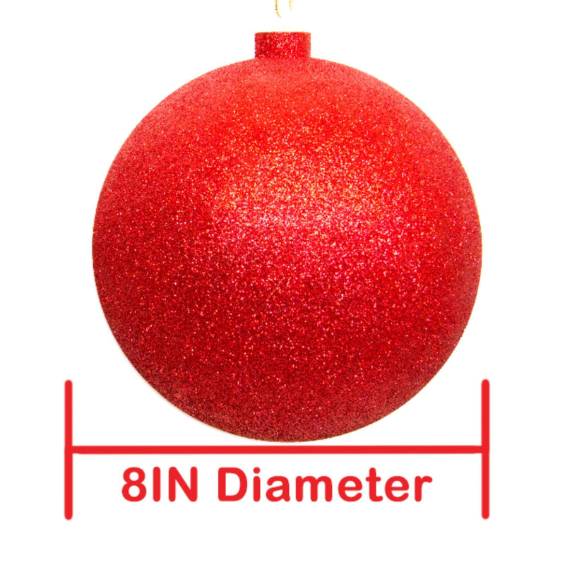 Glitter Red Ball Ornaments