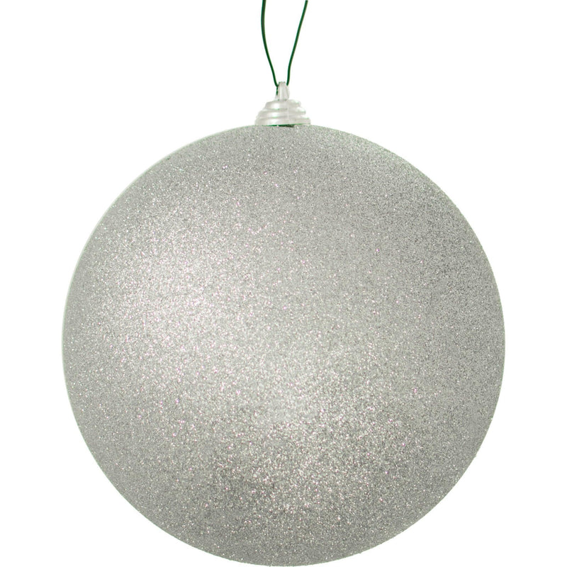 Glitter Silver Ball Ornaments