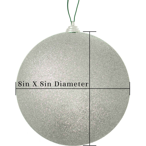Glitter Silver Ball Ornaments, photo 2 of 6