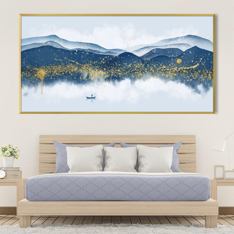 Glittered Mountains Canvas