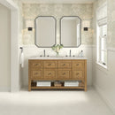 James Martin Breckenridge 60" Double Bathroom Vanity, Light Natural Oak