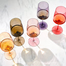 Reserve Nouveau Crystal Wine Glasses in Daybreak, Set of 4 by Viski