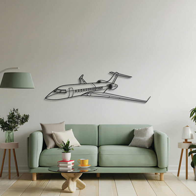 Global Express XRS Angle Metal Aircraft Wall Art - NCP0479