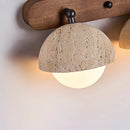 Globe Pecherna Travertine Wall Sconce