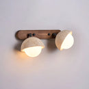 Globe Pecherna Travertine Wall Sconce