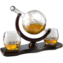 Whiskey & Wine Decanter Globe World Set - 850ml