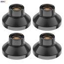 Glossy black and brass ceramic e27 bulb holder bedroom lamp fitting by Decorbites