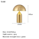 GobekUsa Atollo Bedroom Table Lamp - Luxury Metal Mushroom Desk Light