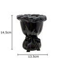 GobekUsa Ceramic Vase with Artificial Flowers Bouquet for Desk and Room Decoration