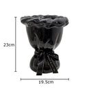 GobekUsa Ceramic Vase with Artificial Flowers Bouquet for Desk and Room Decoration