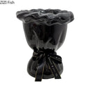 GobekUsa Ceramic Vase with Artificial Flowers Bouquet for Desk and Room Decoration