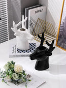 GobekUsa Deer Head Ceramic Vase - Home Decor Animal Head Flower Vase