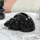 GobekUsa Conch Ceramic Tissue Box: Charming Table Decoration & Paper Towel Case