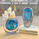 GobekUsa Crystal Glass Vase Terrarium Flower Pot for Home Decoration