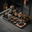 GobekUsa Dragon Teapot & Magnetic Rotating Tea Set, Chinese Kung Fu Teaware