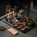 GobekUsa Dragon Teapot & Magnetic Rotating Tea Set, Chinese Kung Fu Teaware