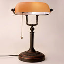 GobekUsa Glass Banker Lamp Cover - Elegant Lampshade in Green/Blue/Amber/White