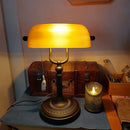 GobekUsa Glass Banker Lamp Cover - Elegant Lampshade in Green/Blue/Amber/White
