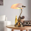 GobekUsa Glass Banker Lamp Cover - Elegant Lampshade in Green/Blue/Amber/White