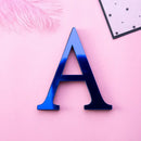 Glossy gold 3d mirror alphabet letters living room wall decor by Decorbites