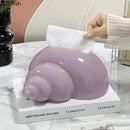 GobekUsa Conch Ceramic Tissue Box - Chic Desk Decoration and Coffee Table Accessory