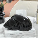 GobekUsa Conch Ceramic Tissue Box - Chic Desk Decoration and Coffee Table Accessory