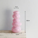 GobekUsa Geometric Glass Vase Terrarium Pebble Stack Floral Arrangement Home Decor