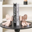 Glossy pink bowknot ceramic vase bedroom floral decor by Decorbites