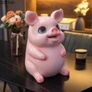 GobekUsa Cartoon Pig Child Savings Jar Piggy Bank Desk Decoration Resin Sculpture