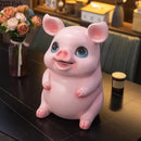 GobekUsa Cartoon Pig Child Savings Jar Piggy Bank Desk Decoration Resin Sculpture