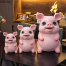 GobekUsa Cartoon Pig Child Savings Jar Piggy Bank Desk Decoration Resin Sculpture