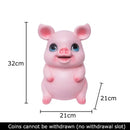 GobekUsa Cartoon Pig Child Savings Jar Piggy Bank Desk Decoration Resin Sculpture