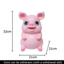 GobekUsa Cartoon Pig Child Savings Jar Piggy Bank Desk Decoration Resin Sculpture