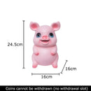 GobekUsa Cartoon Pig Child Savings Jar Piggy Bank Desk Decoration Resin Sculpture