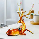 GobekUsa Deer Peace Porch Decoration Set for Luxe Living Room TV Cabinet