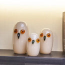 GobekUsa Cartoon Owl Glass Sculpture Home Decor Figurine