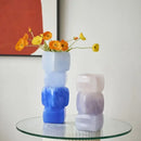 GobekUsa Geometric Square Vase Table Soft Decoration Glass Decor for Hotel TV Counter