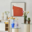 GobekUsa Geometric Square Vase Table Soft Decoration Glass Decor for Hotel TV Counter