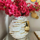 GobekUsa Fringe Geometry Ceramic Vase Wedding Home Decor Bouquet Flower Pot