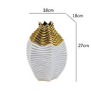 GobekUsa Fringe Geometry Ceramic Vase Wedding Home Decor Bouquet Flower Pot