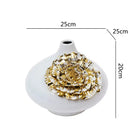 GobekUsa Fringe Geometry Ceramic Vase Wedding Home Decor Bouquet Flower Pot