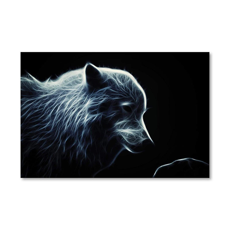 Glowing Arctic Wolf Canvas