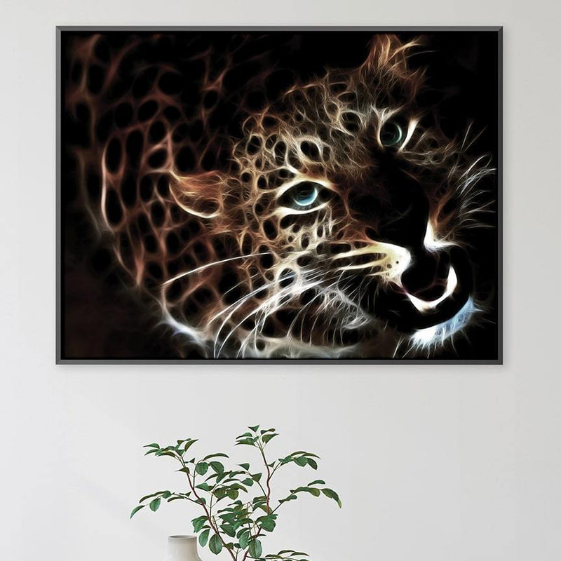 Glowing Leopard Canvas