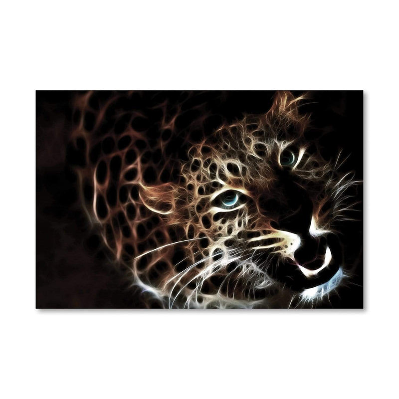 Glowing Leopard Canvas