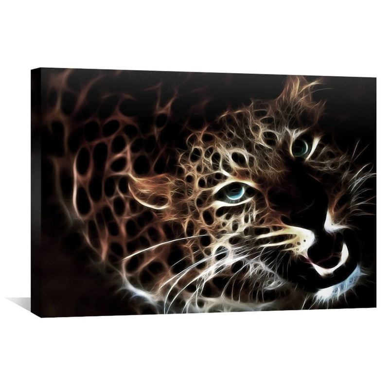 Glowing Leopard Canvas