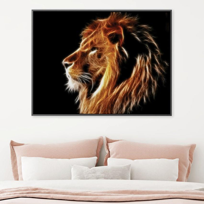 Glowing Lion Canvas