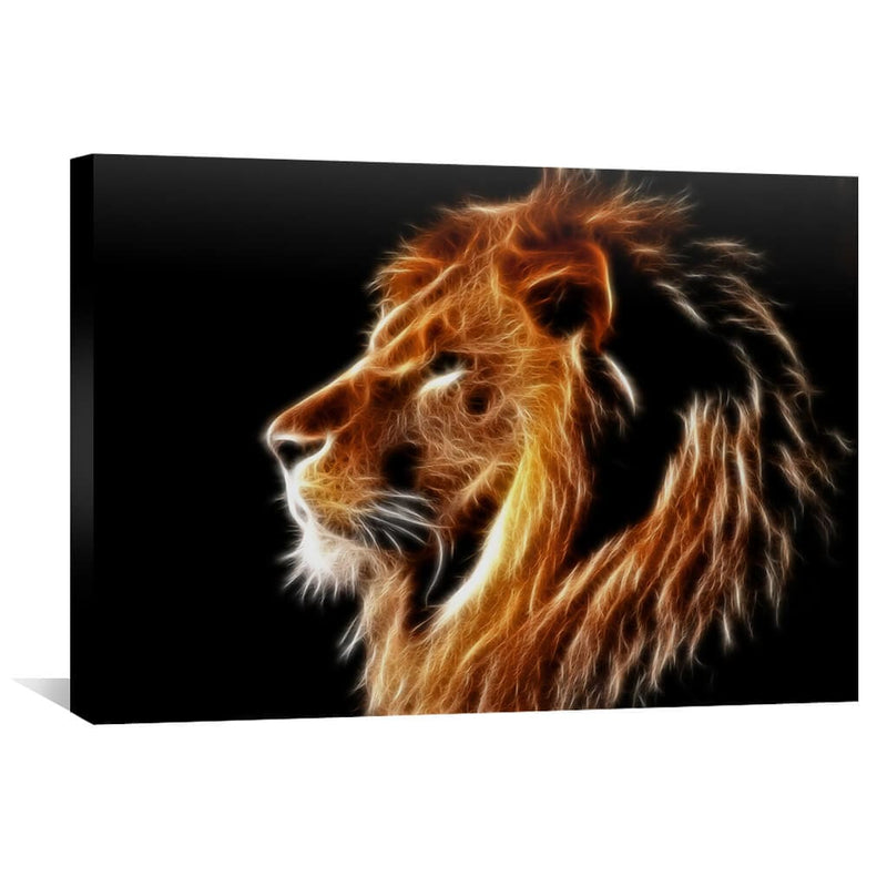 Glowing Lion Canvas