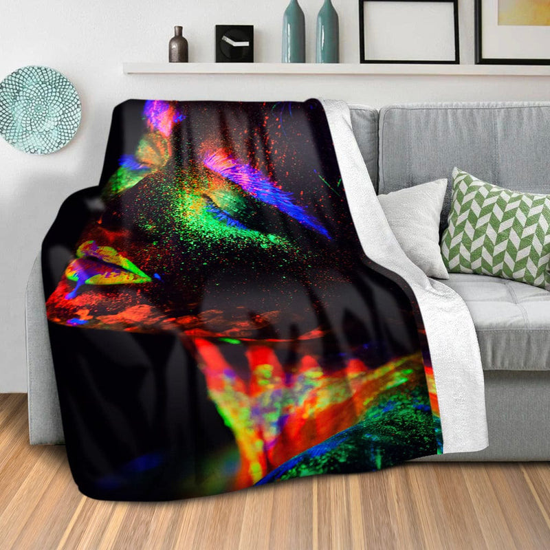 Glowing Woman B Blanket