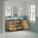 James Martin Laurent 60" Dual Mount Single Bathroom Vanity, Light Natural Oak